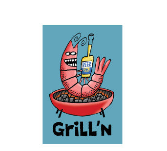 Chill'n Shrimp Sticker